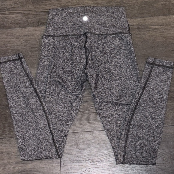 Lululemon Wunder Under Heathered Black Legging Size 4 - Picture 7 of 14